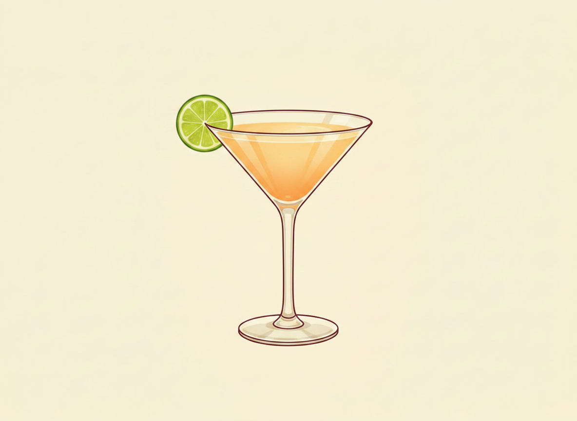 Naked and Famous cocktail illustration