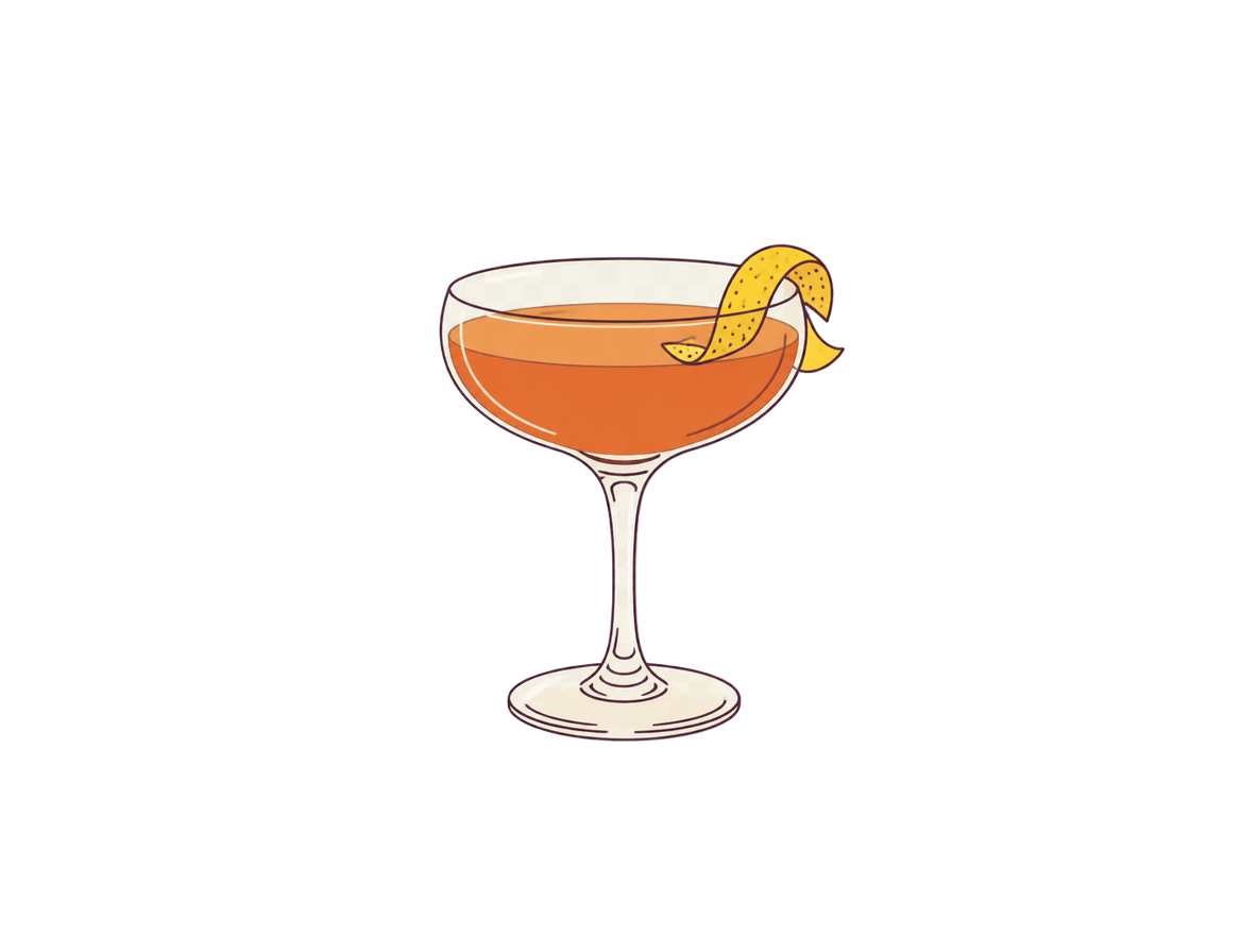 Old Pal cocktail illustration