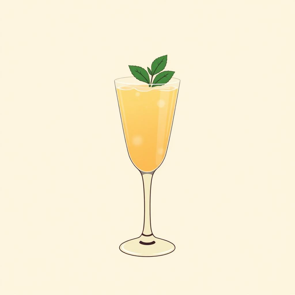 Ouzo Melon Fizz cocktail illustration