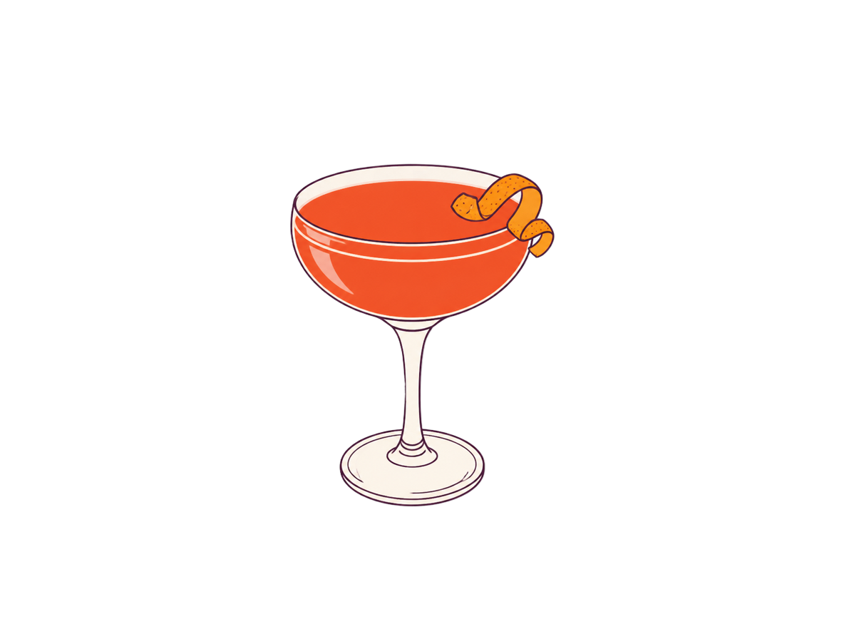 Passion Campari cocktail illustration