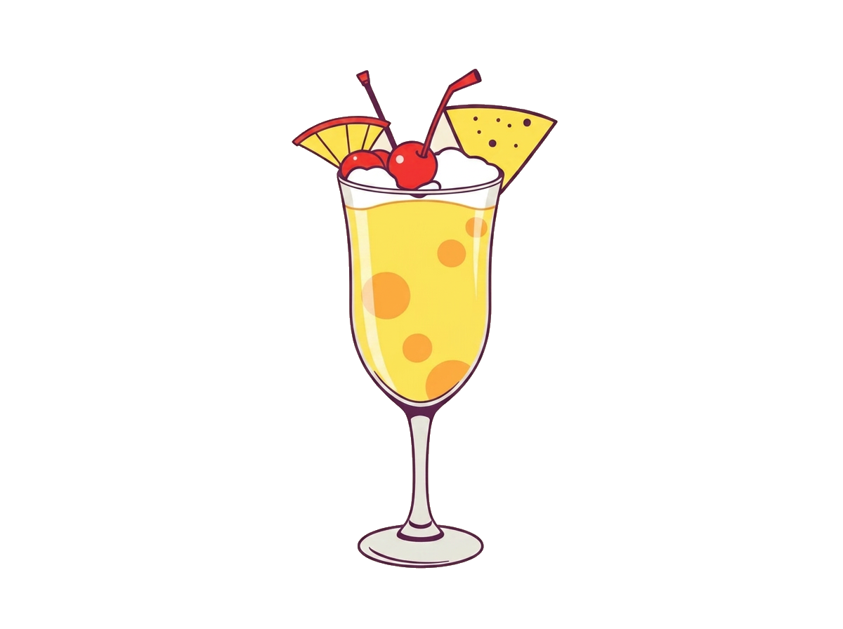 Piña Colada cocktail illustration