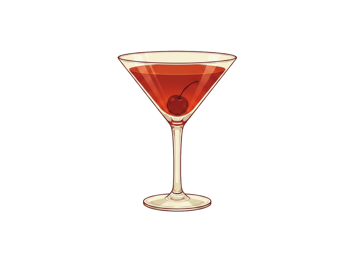 Red Hook cocktail illustration