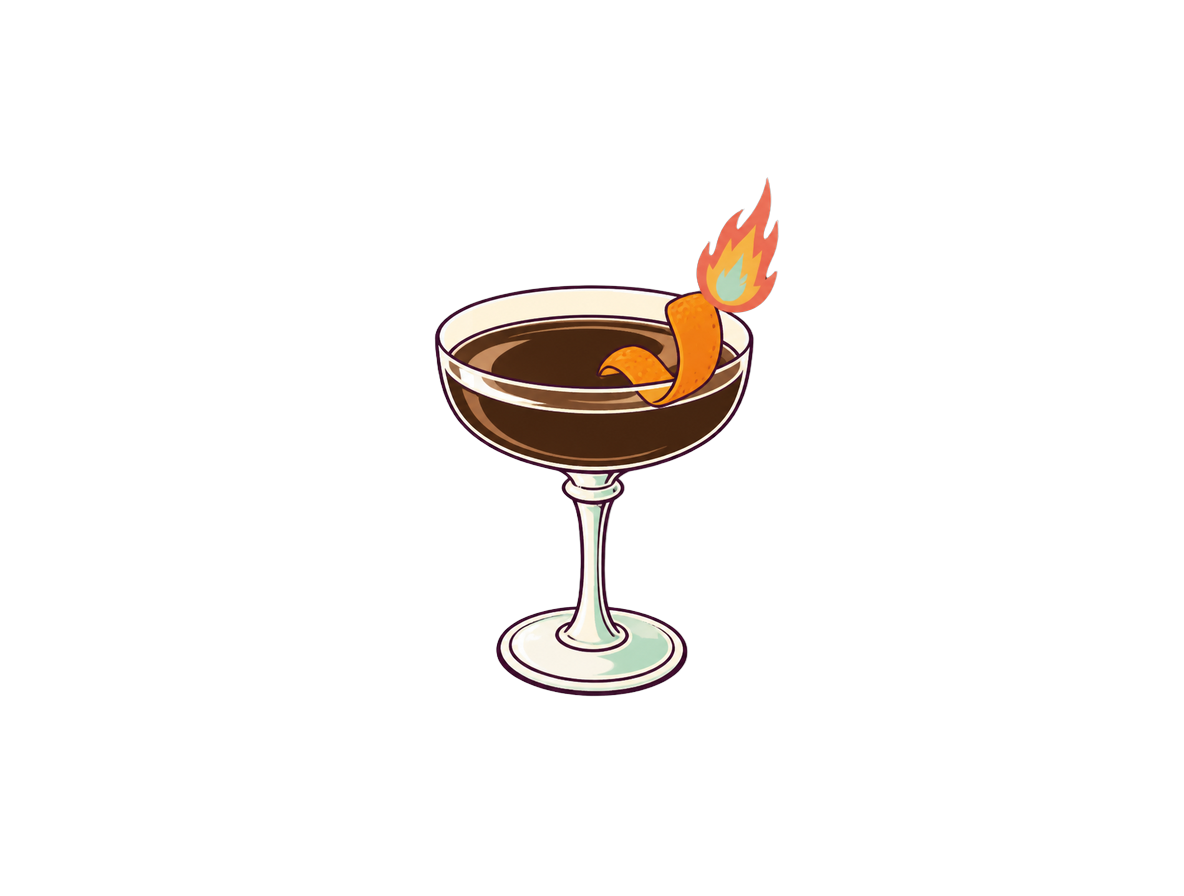 Revolver cocktail illustration