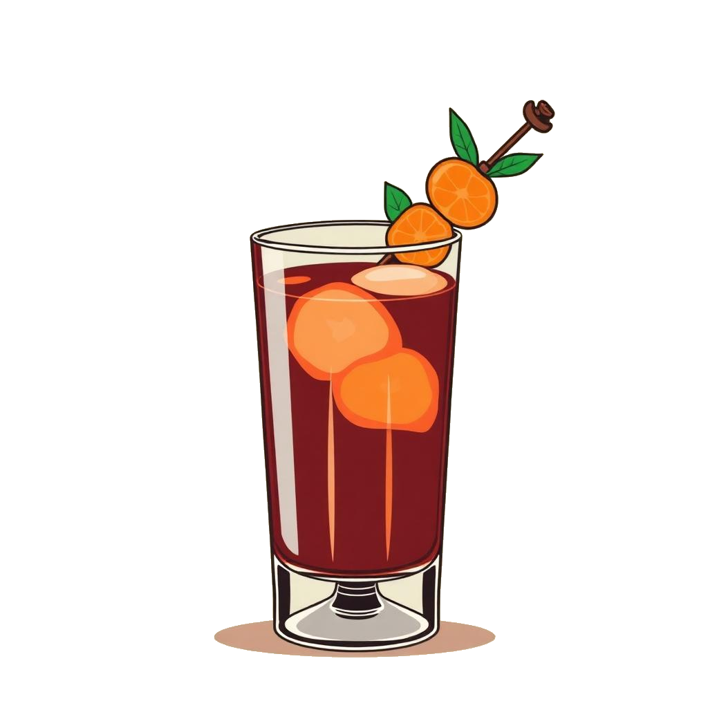 Rum With the Wind cocktail illustration