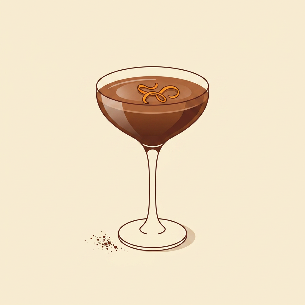 Sabra Alexander cocktail illustration
