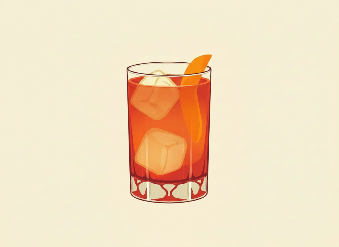 Screwdriver cocktail illustration