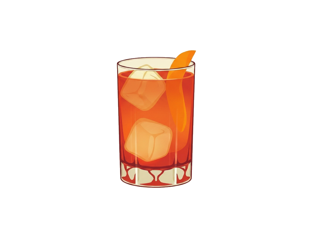 Screwdriver cocktail illustration
