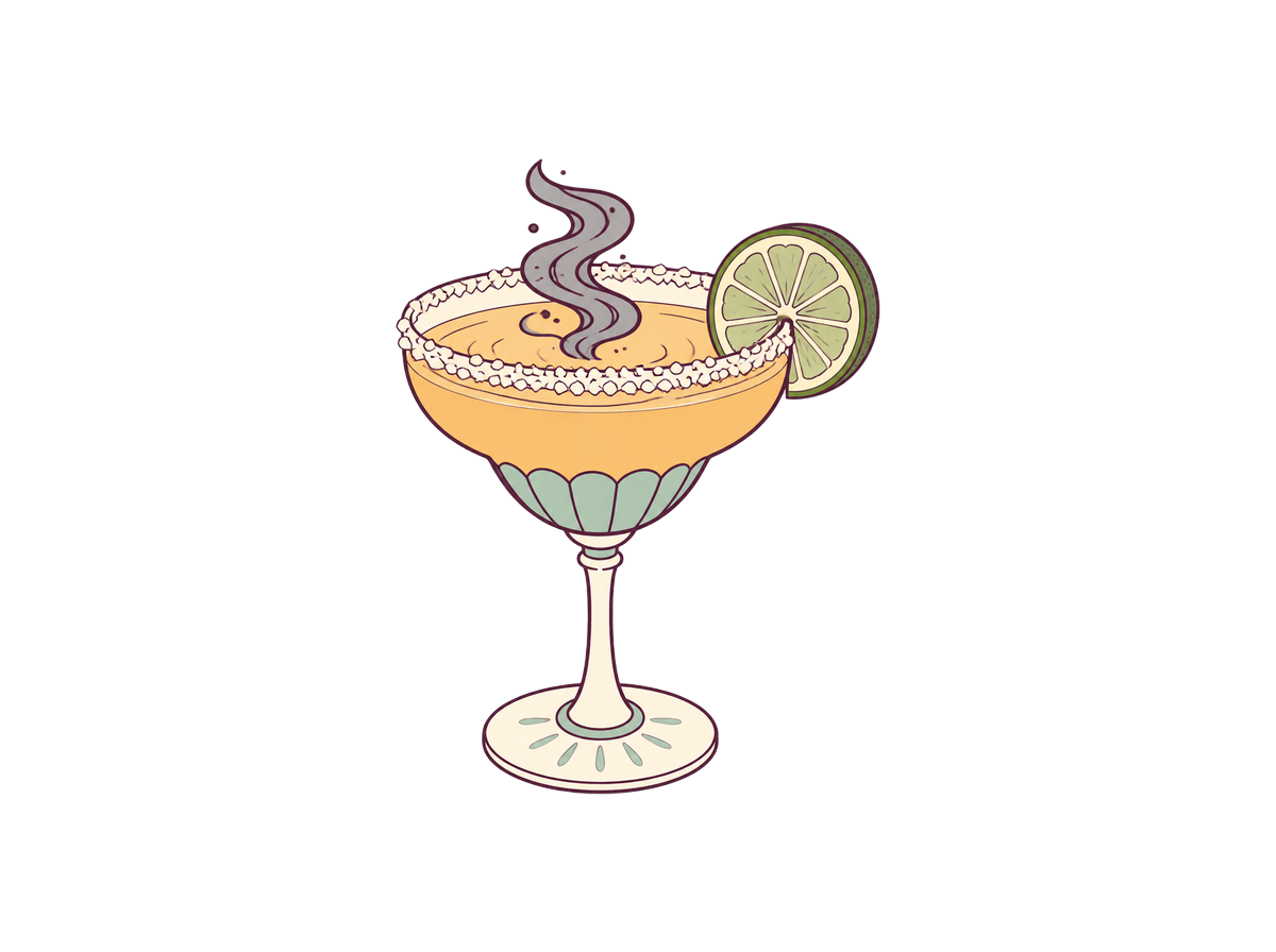 Smoky Margarita cocktail illustration