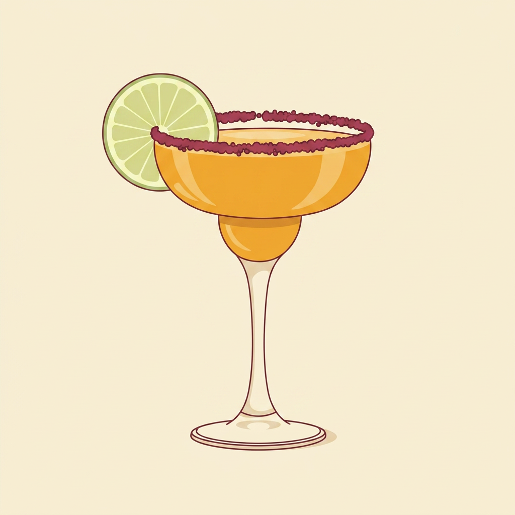 Sumac Margarita cocktail illustration