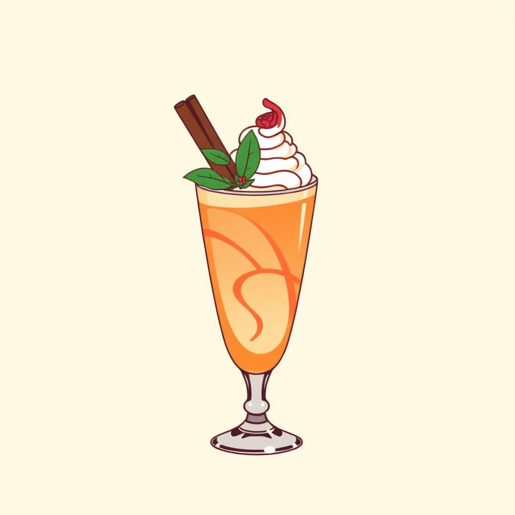 Summer Thai cocktail illustration