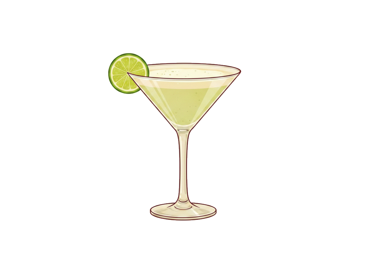 Tequila Sour cocktail illustration