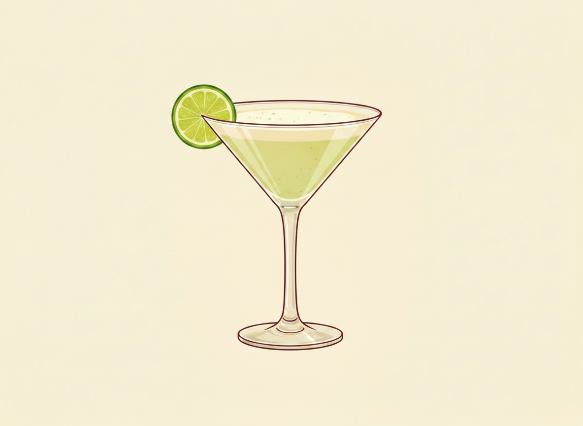 Tequila Sour cocktail illustration