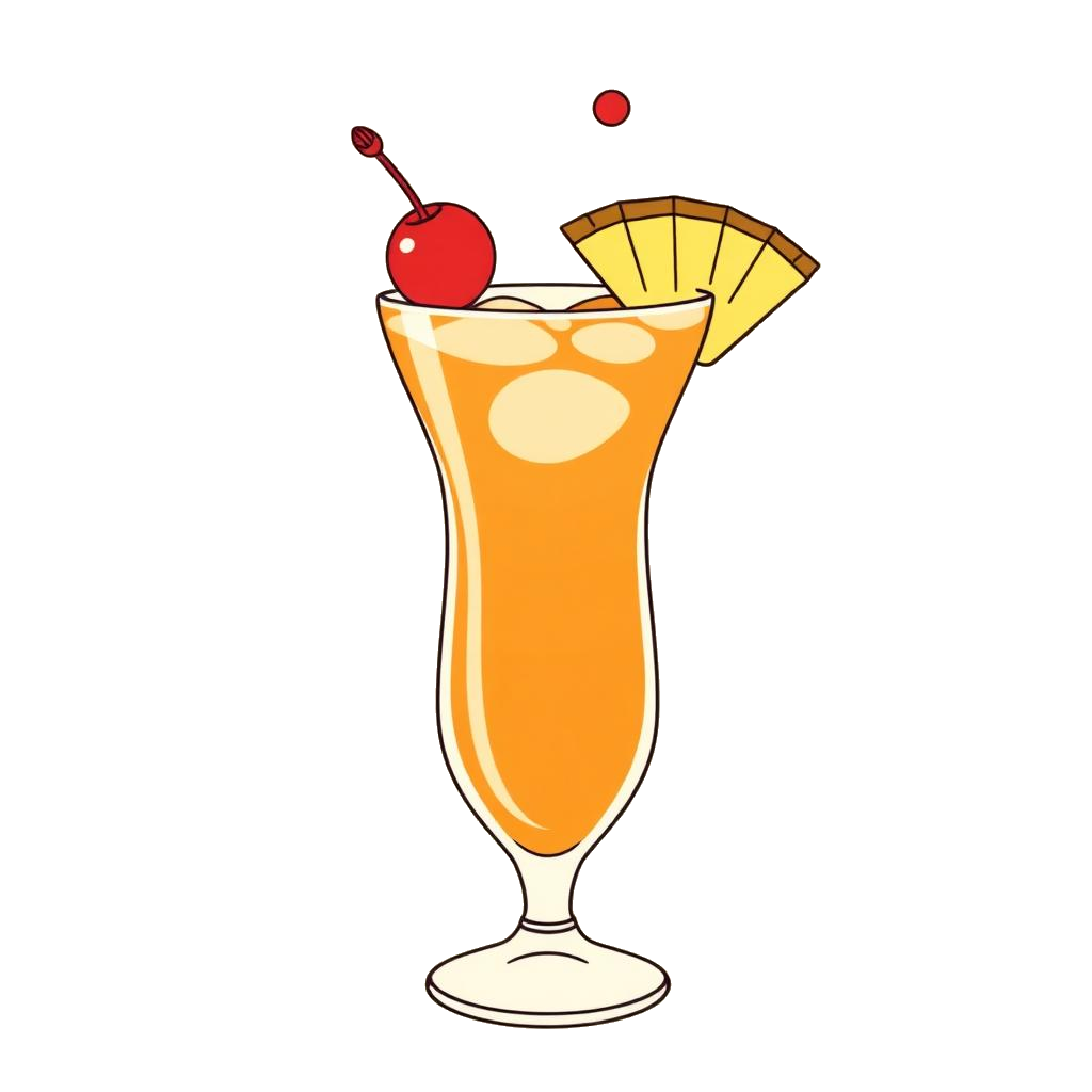 Tropical Melody cocktail illustration