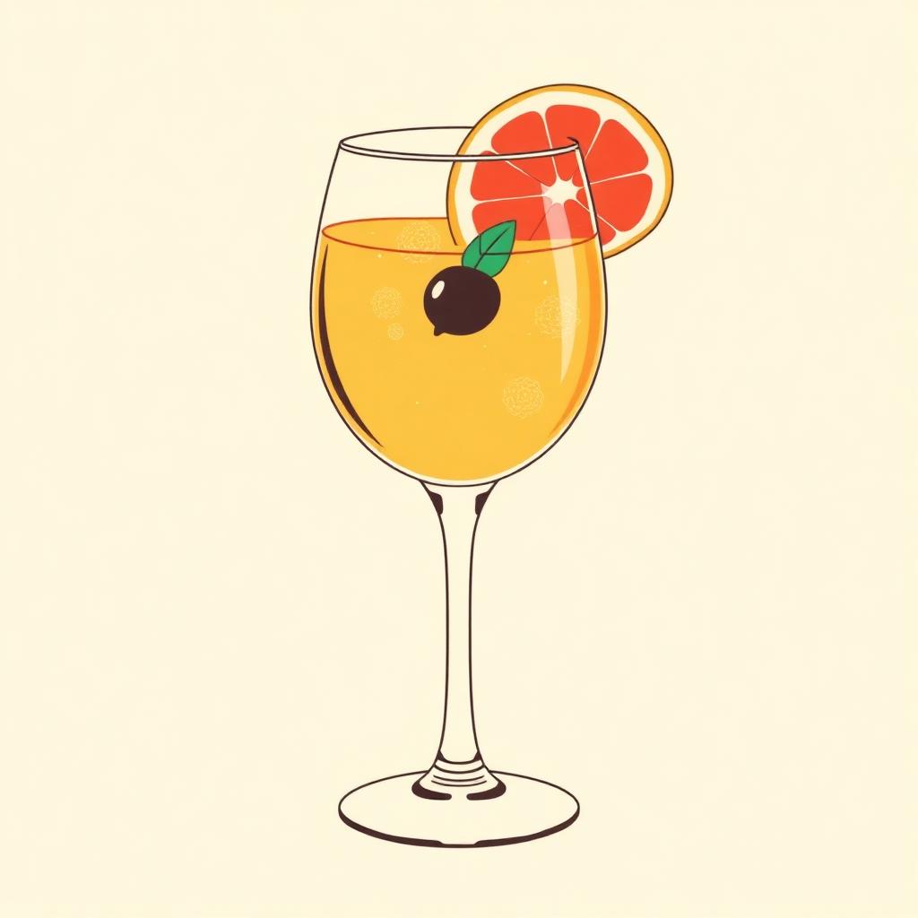 Vermouth Spritz cocktail illustration