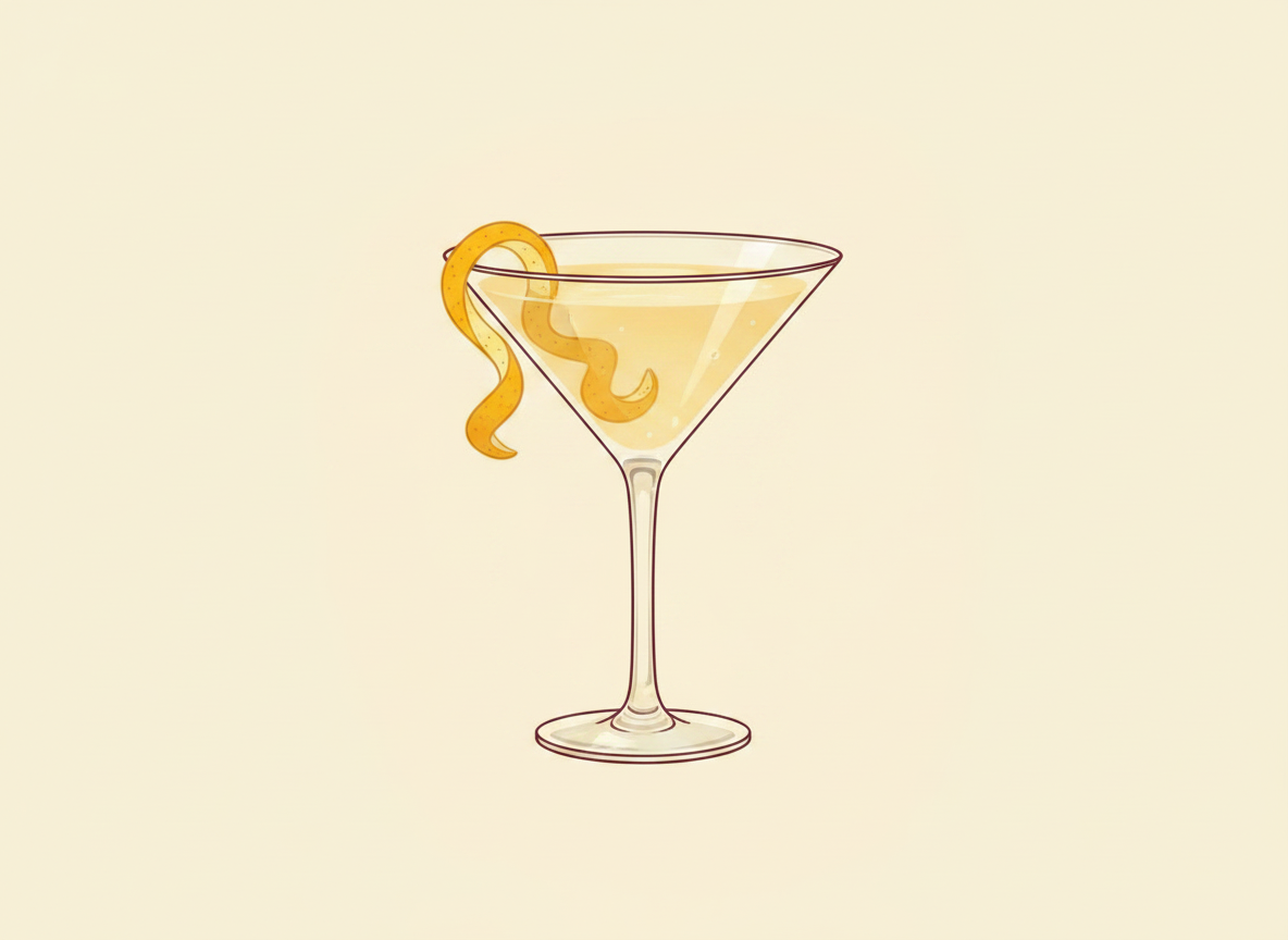 Vesper cocktail illustration