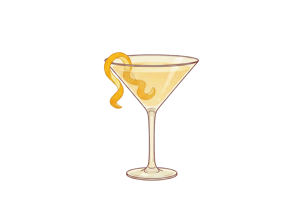 Vesper cocktail illustration