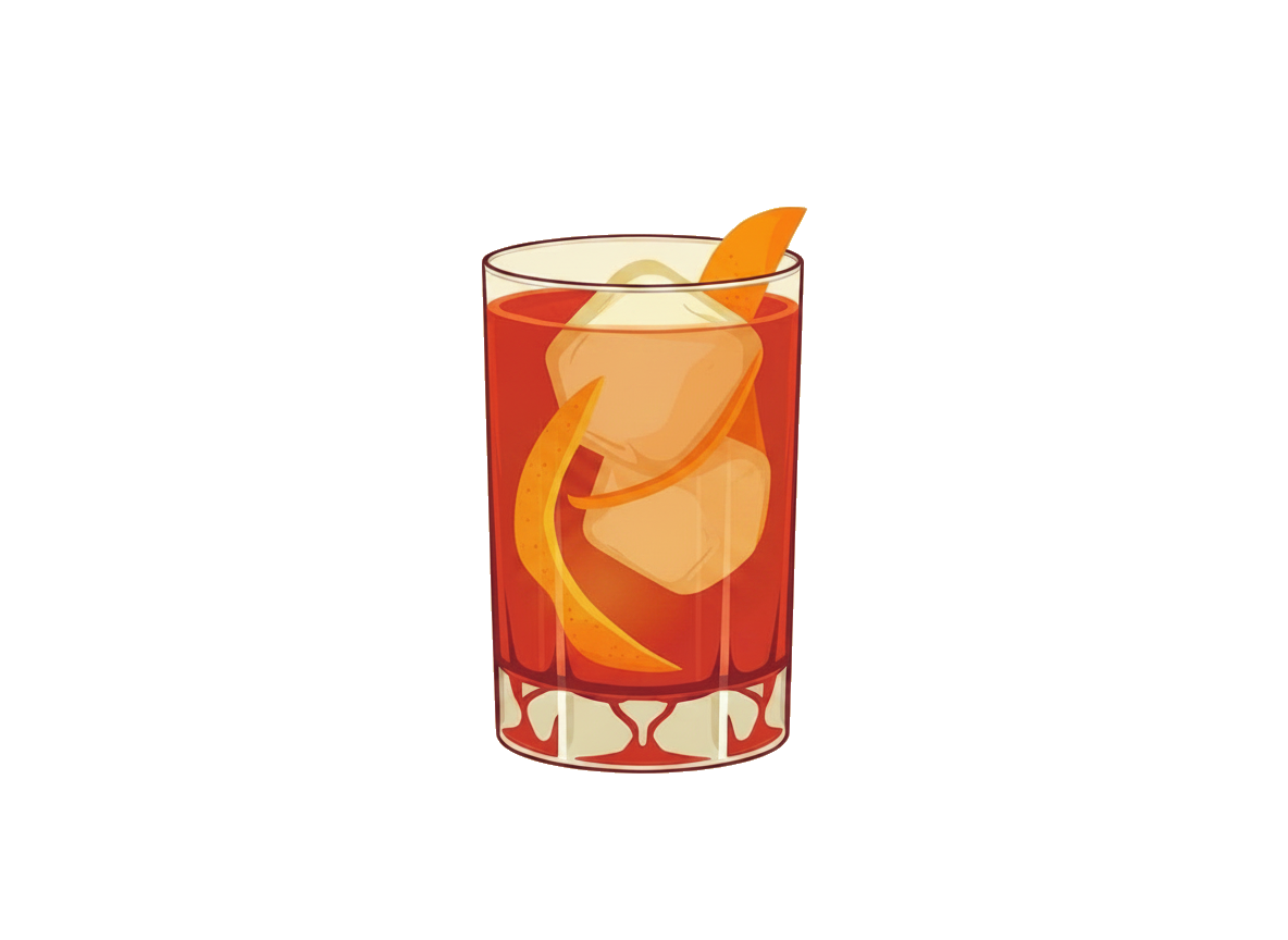 Vieux Carré cocktail illustration