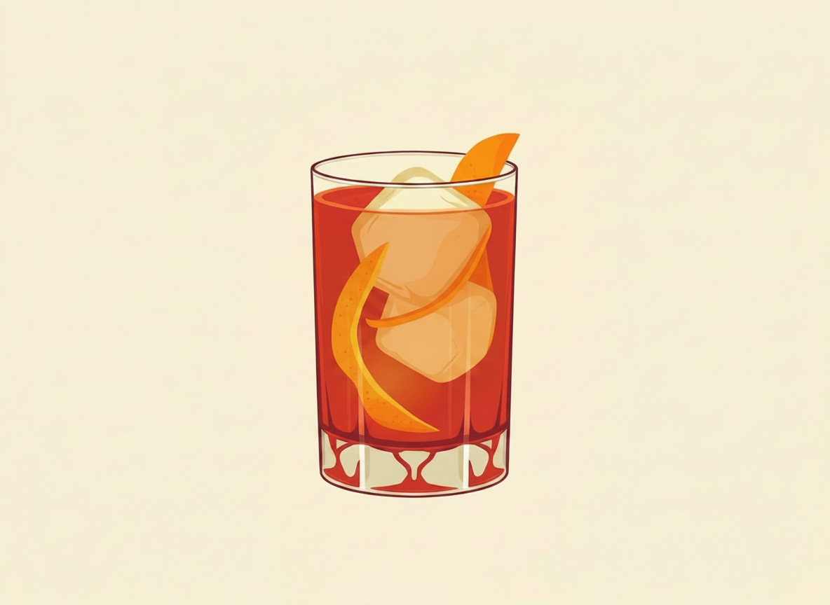 Vieux Carré cocktail illustration