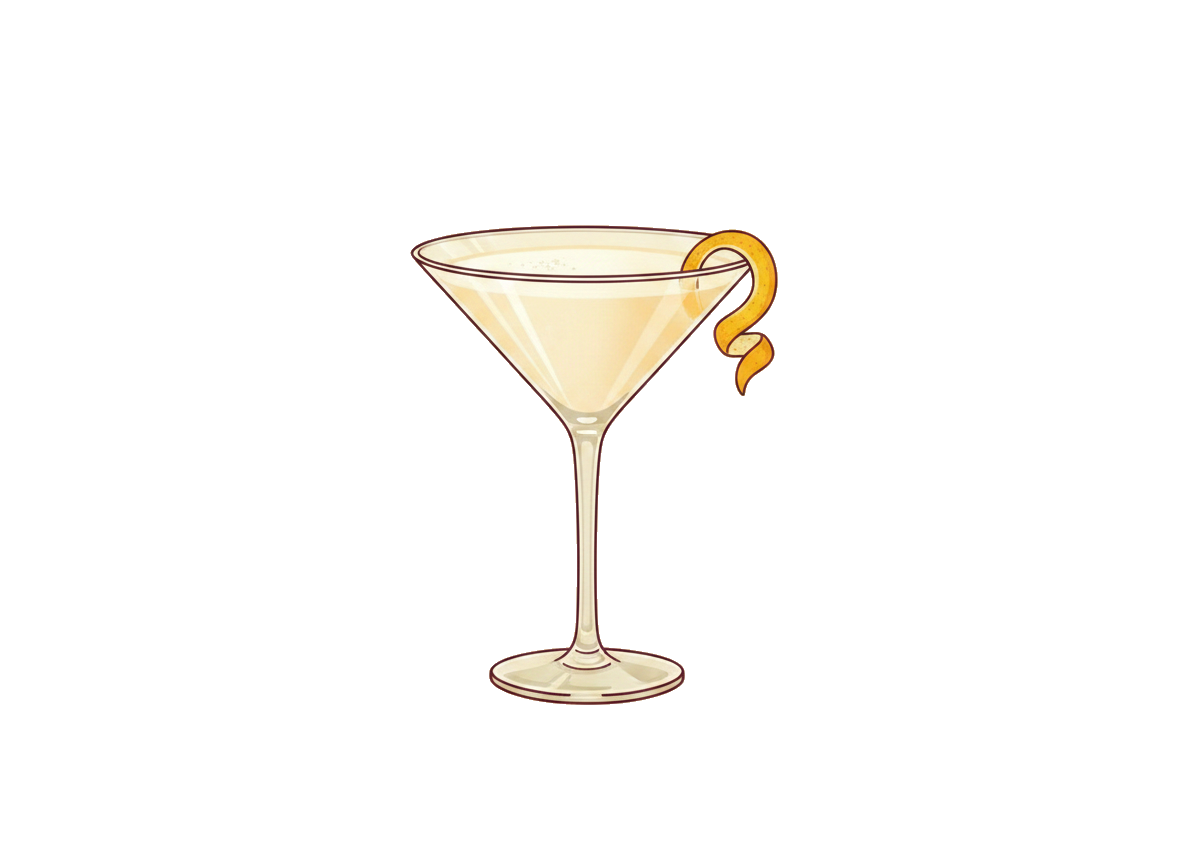 White Lady cocktail illustration