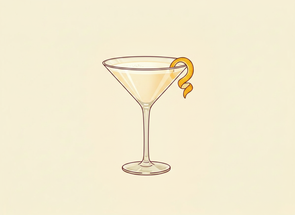 White Lady cocktail illustration