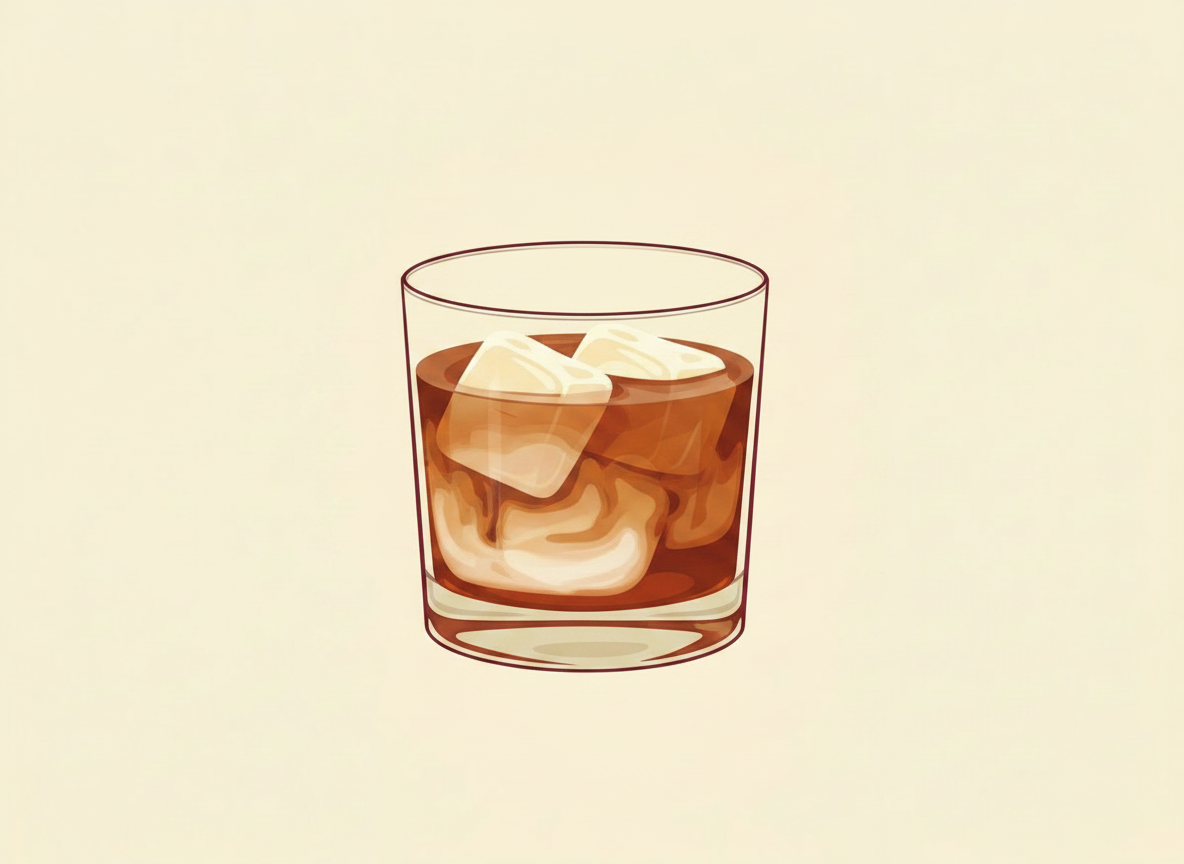 White Russian cocktail illustration