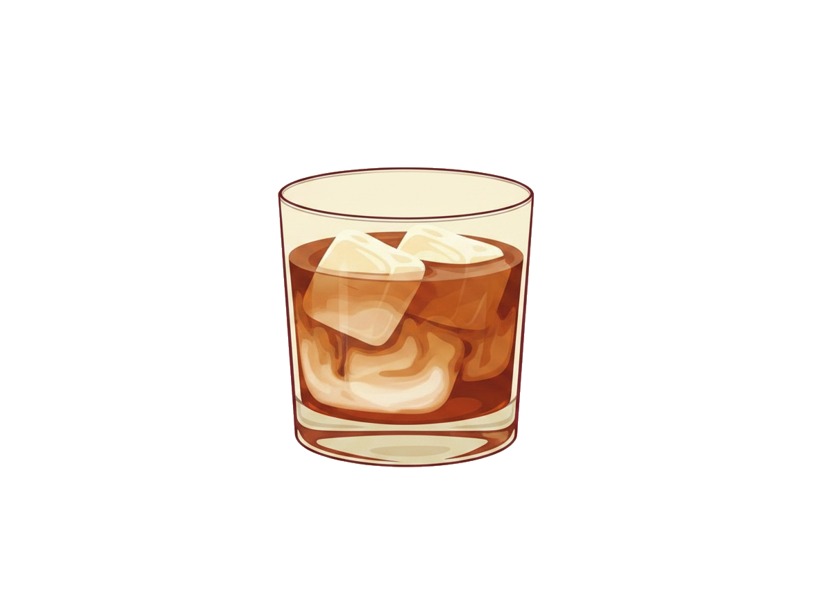 White Russian cocktail illustration