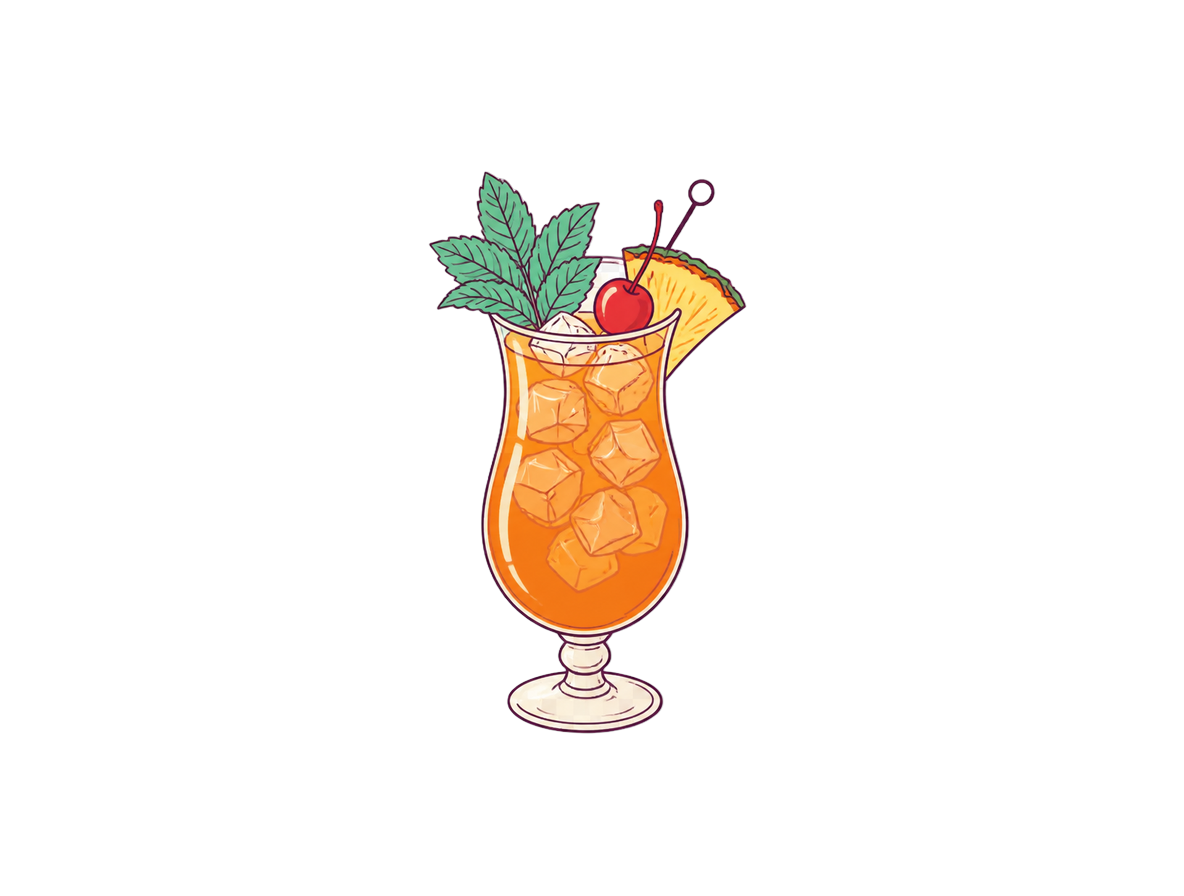 Zombie cocktail illustration